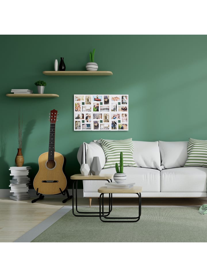 relaxdays Bilderrahmen 24 Bilder in Weiß - (B)86 x(H)57 cm günstig kaufen onesize