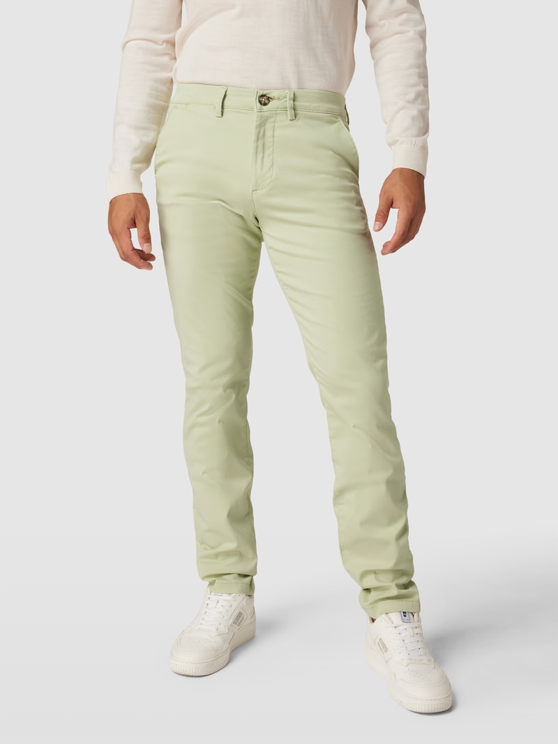 Slim Fit Hose mit Paspeltaschen am Gesäß Modell 'Miles' in lindgrün