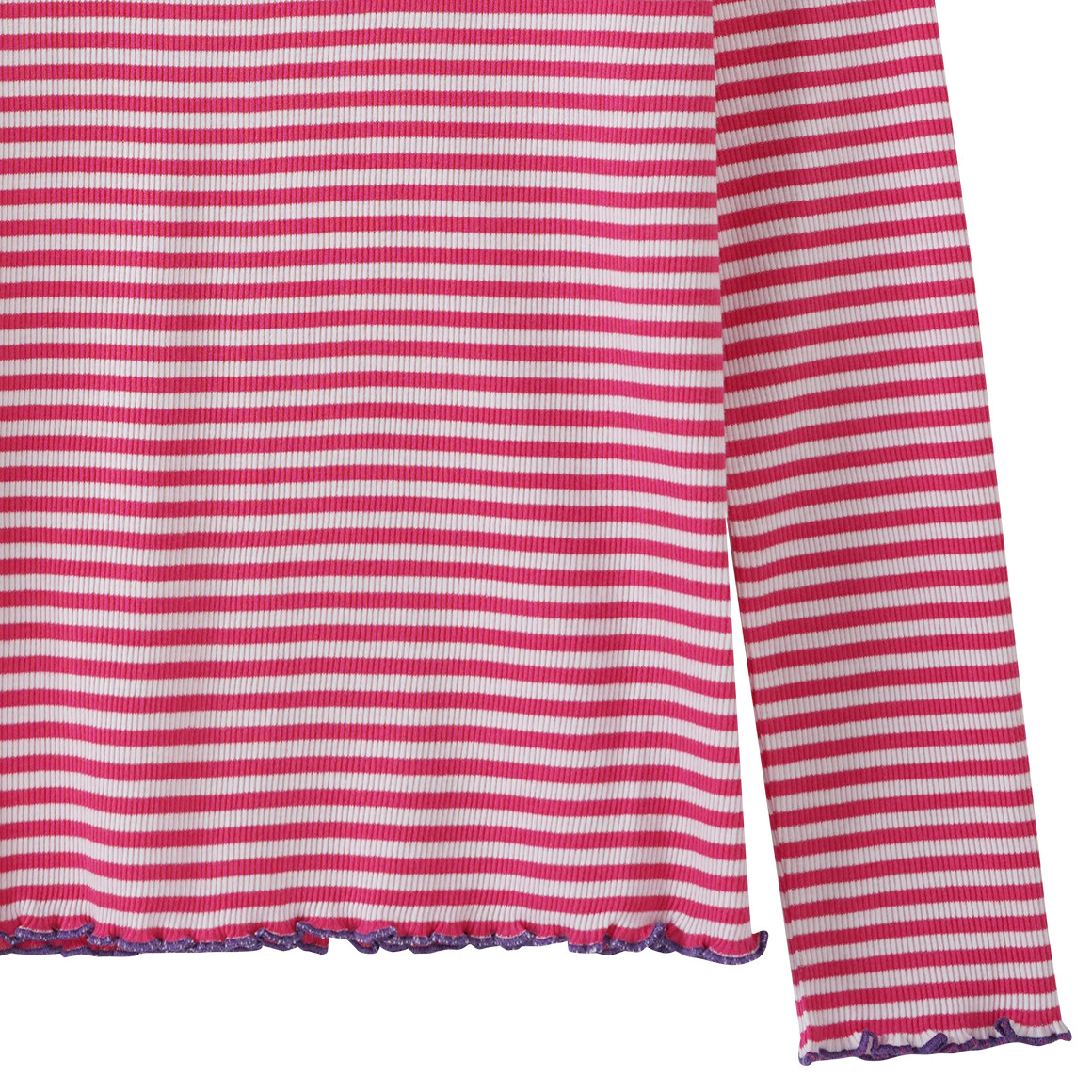 Mädchen Langarmshirt in Rippqualität