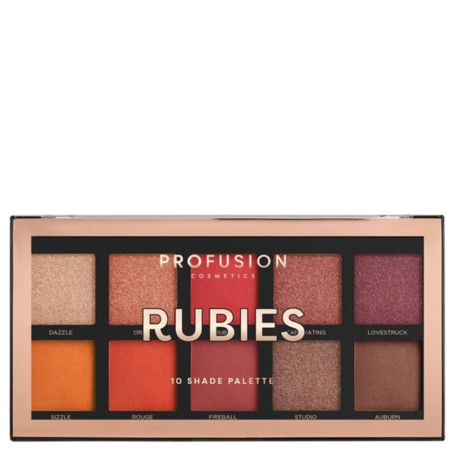 Profusion Cosmetics Palette Rubies Ombres à Paupières 10 Couleurs