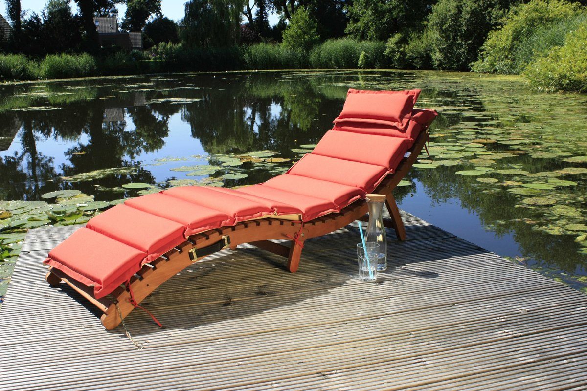 Garden Pleasure Gartenliege NASSAU, mit Wendeauflage