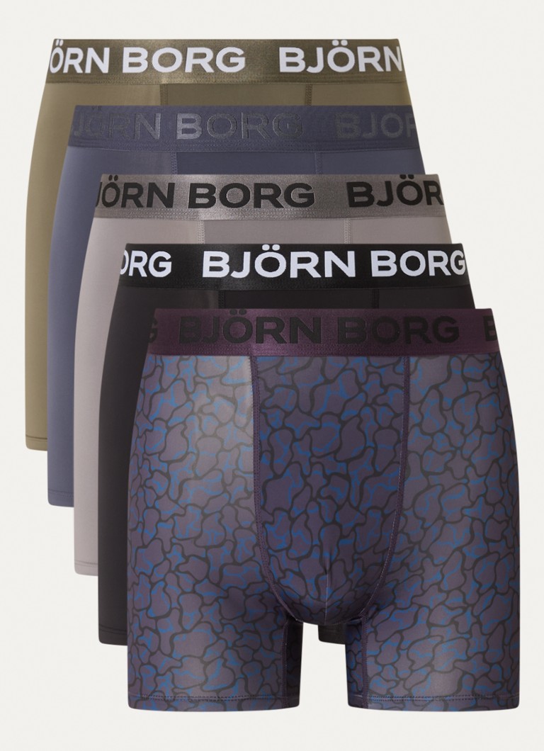 Boxer Björn Borg Performance con fascia logo, confezione da 5