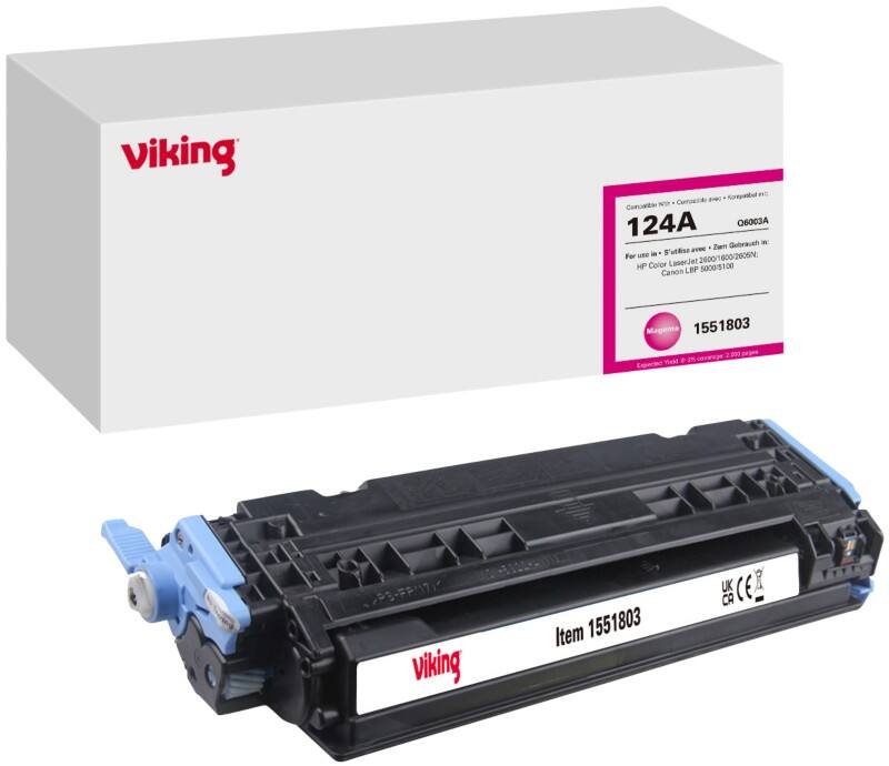 Viking 124A Kompatibel HP Tonerkartusche Q6003A Magenta