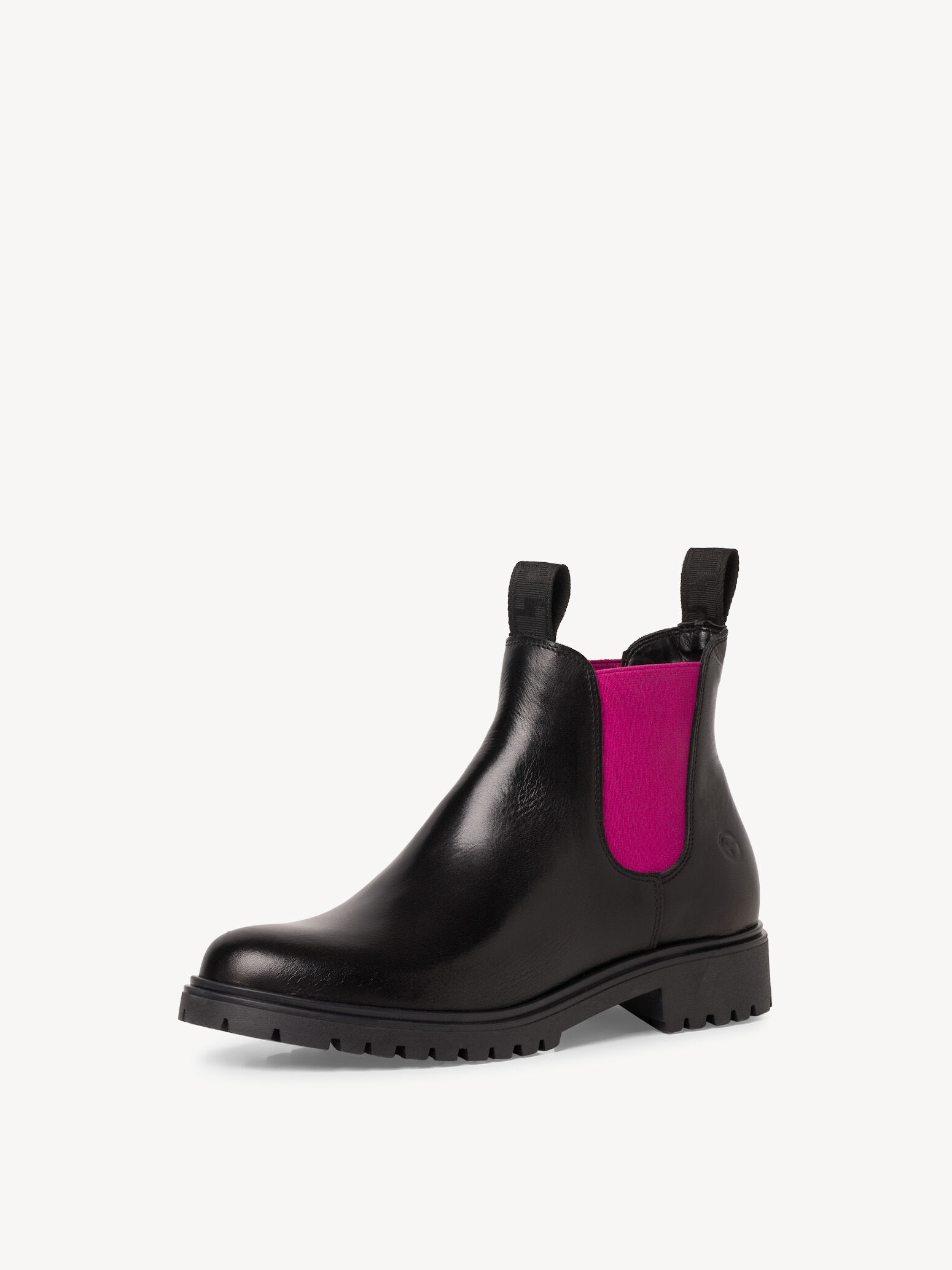 Bottine Chelsea en cuir - noir
