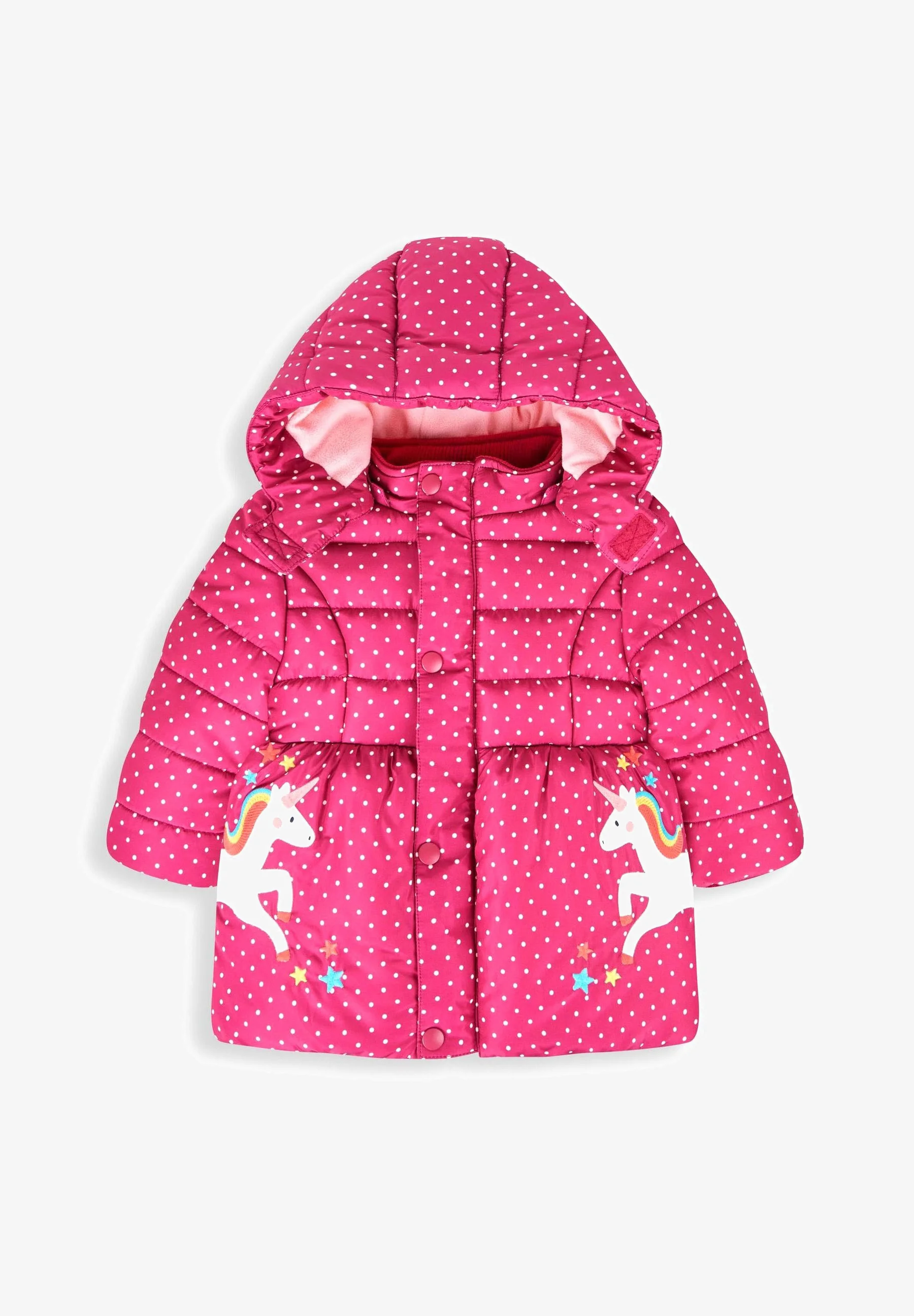 JoJo Maman Bébé UNICORN PRINT PUFFER - Abrigo de invierno
