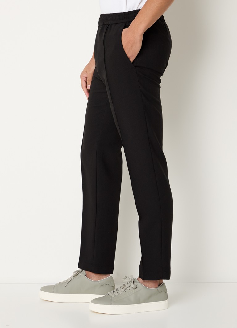 Calvin Klein slim fit trousers with pressed crease and drawstring