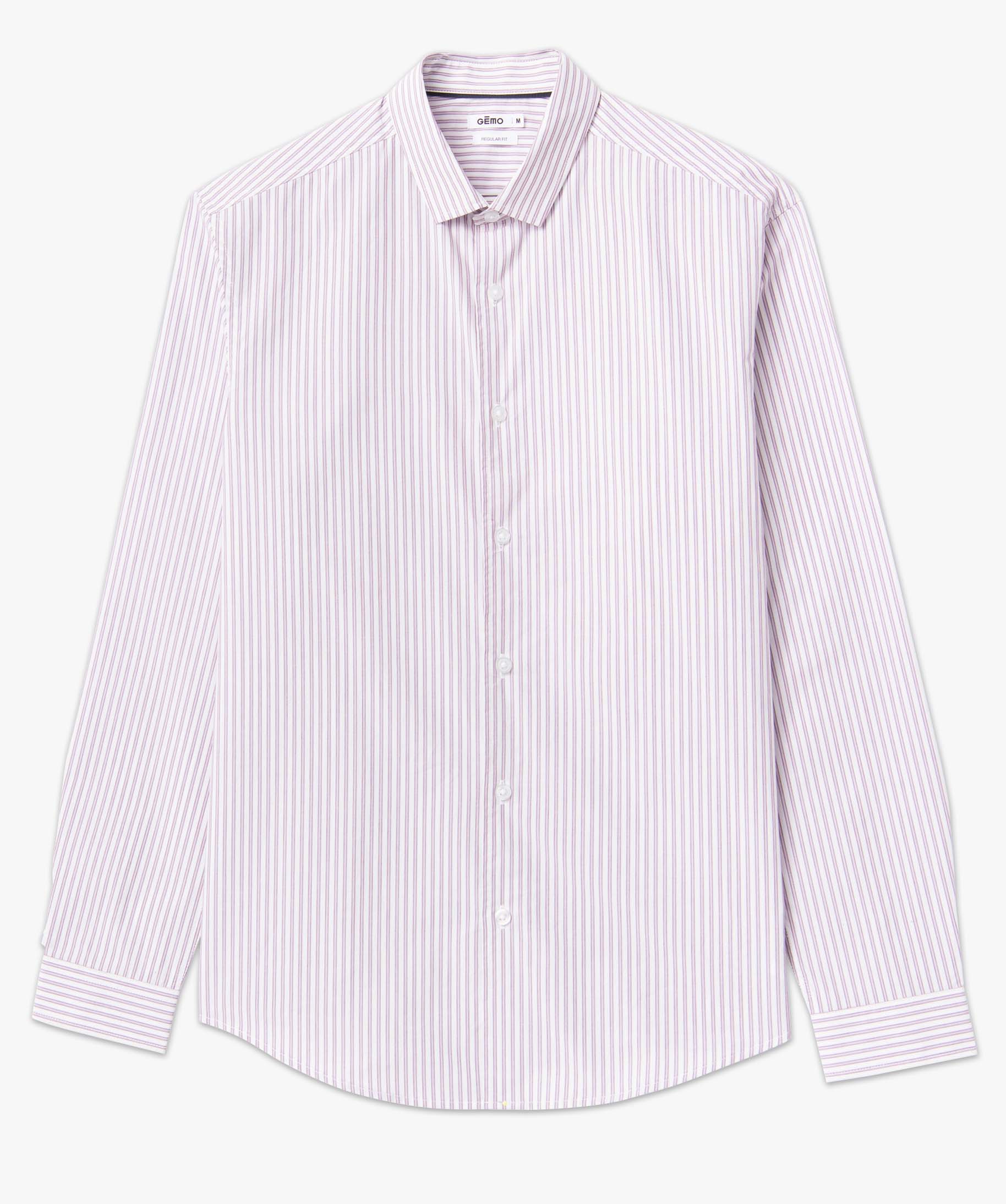 Chemise homme rayée à manches longues raye | GEMO