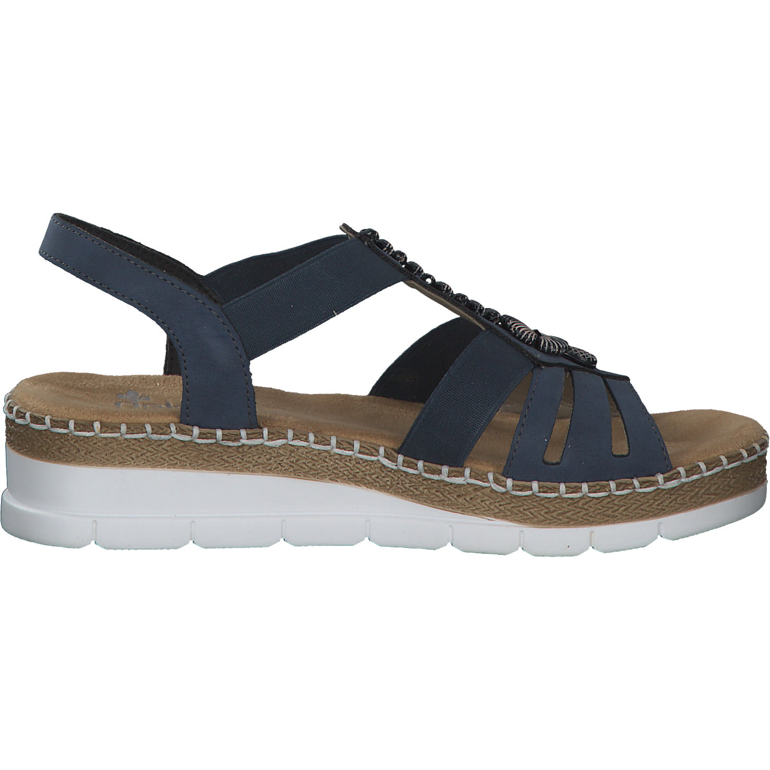 Rieker V1206, Keilsandaletten, Damen, Blau