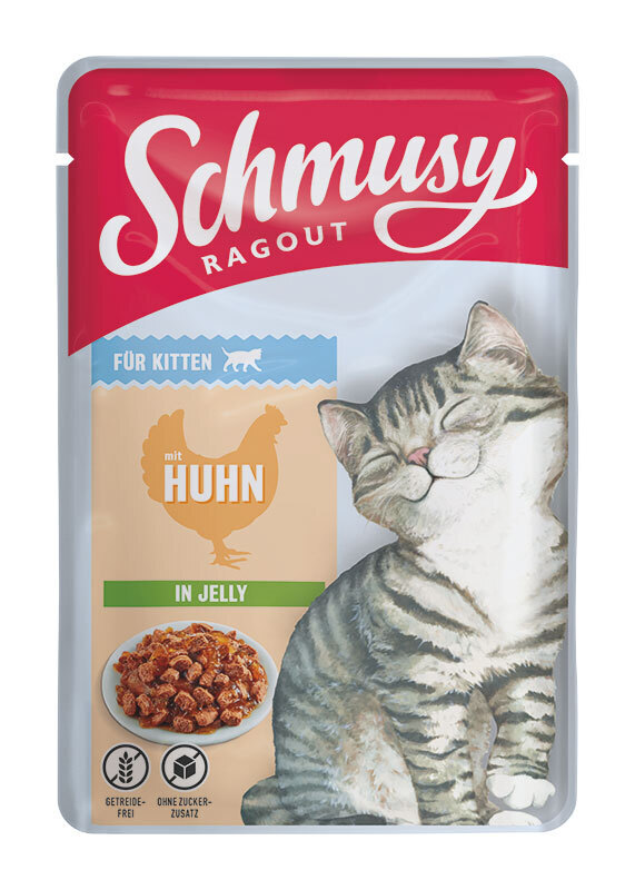 Schmusy Nassfutter Schmusy Ragout Kitten Huhn 22x100g