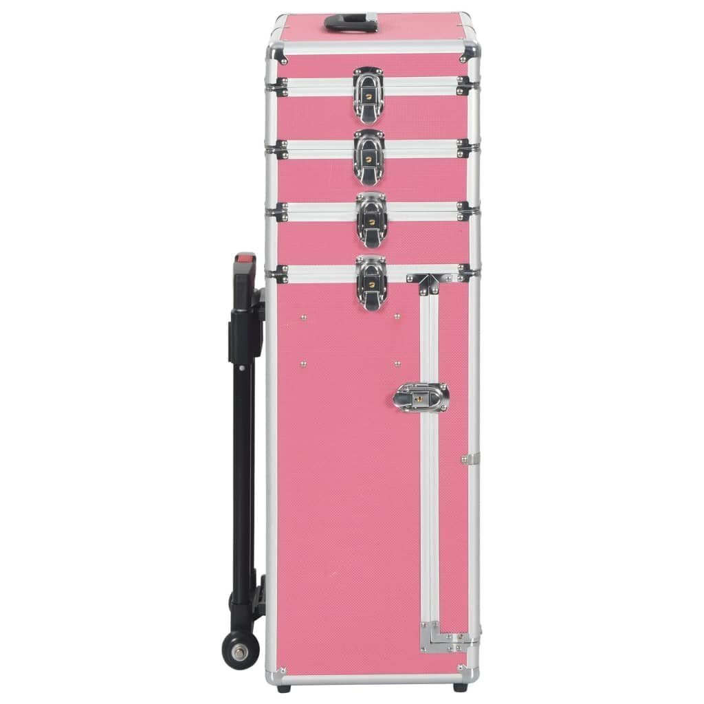 vidaXL Kosmetik-Koffer Kosmetikkoffer Aluminium Rosa