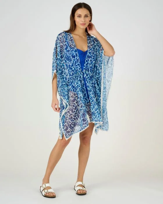 Kaftan noir ou imprimé en voile