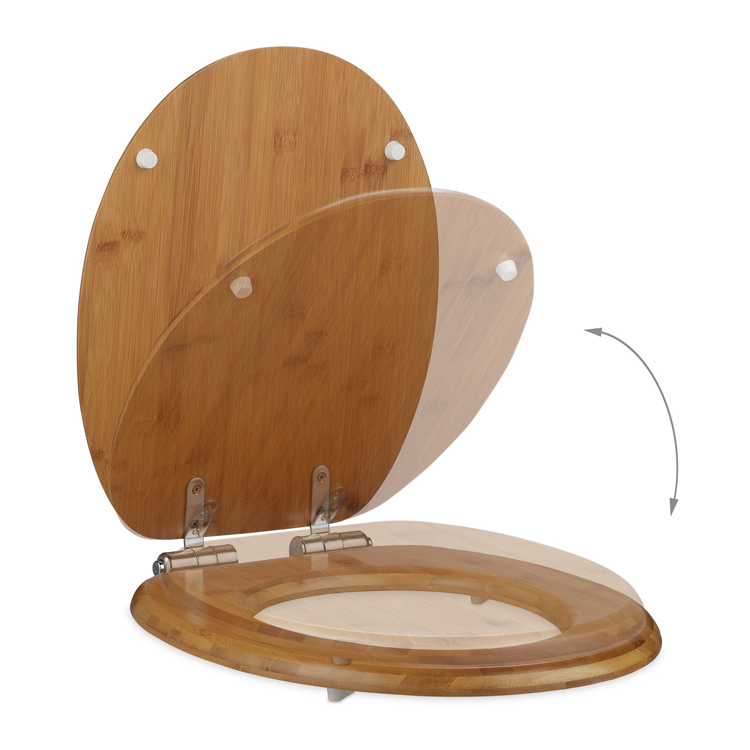 relaxdays WC-Sitz Toilettendeckel mit Absenkautomatik