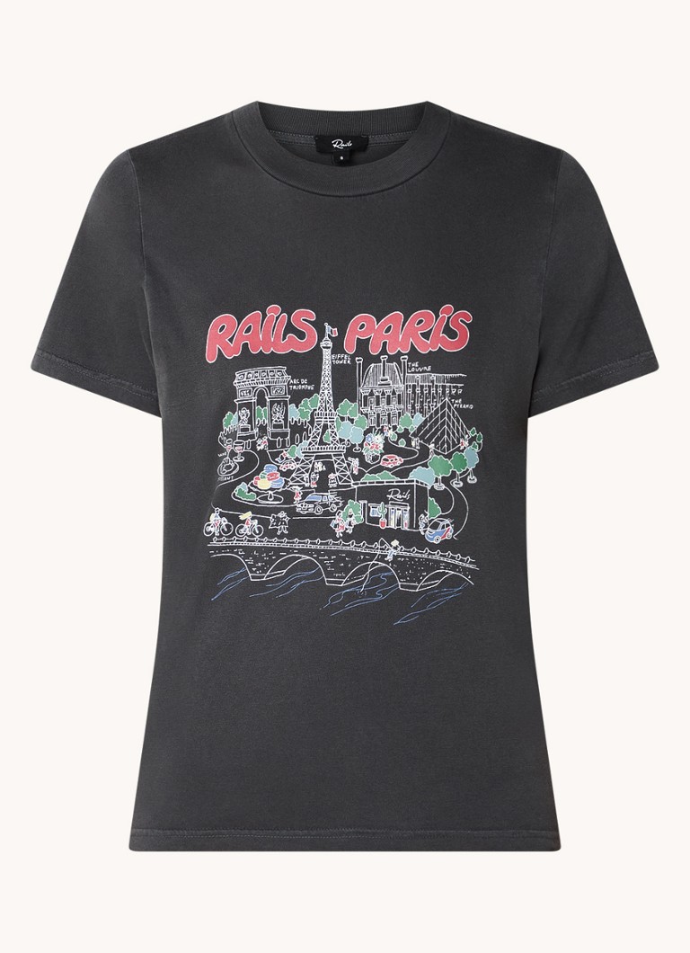 Tricou Rails Boyfriend cu logo imprimat