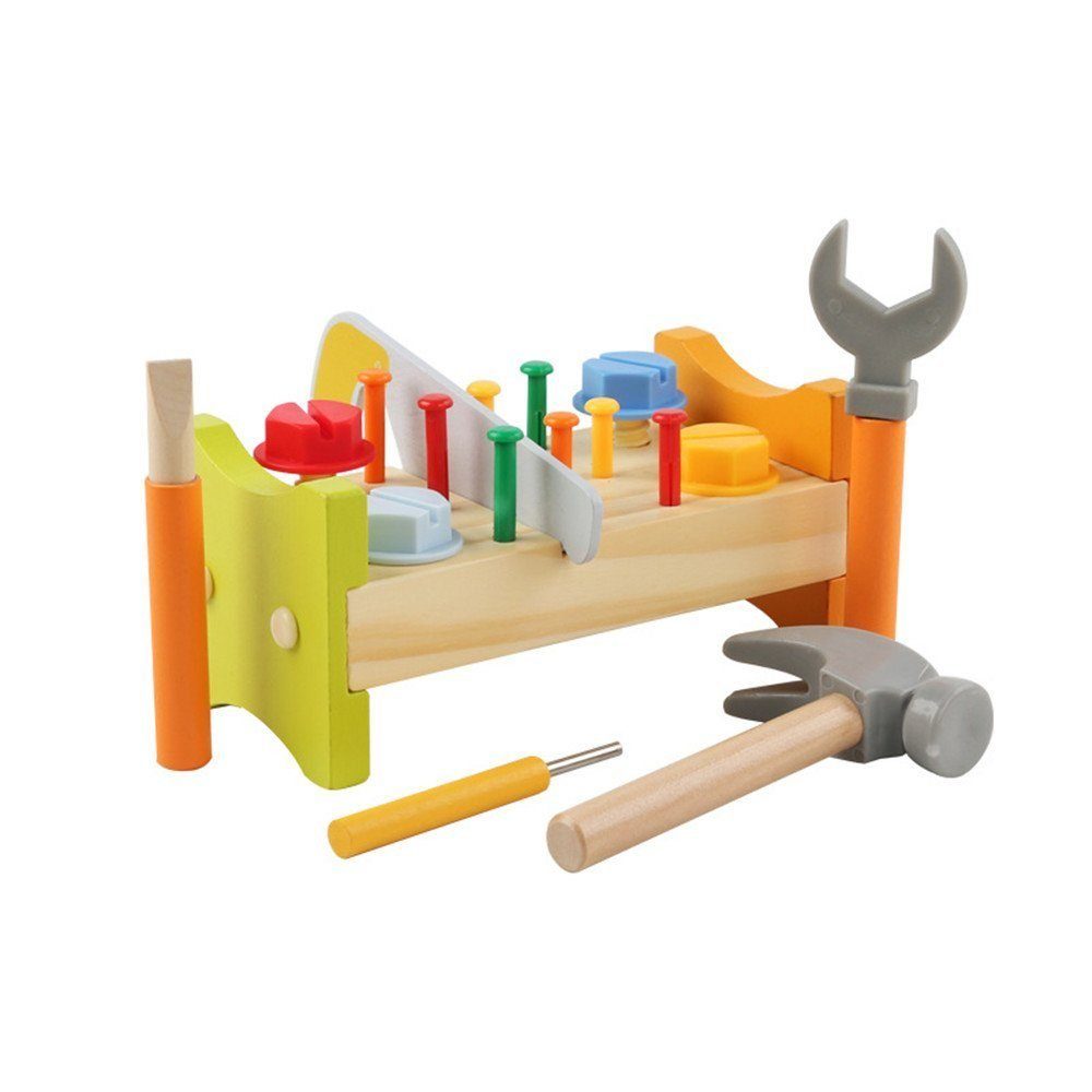 LENBEST Werkzeugwagen Spiel-Werkzeugstation Werkzeug Kinder Spielzeug ab 2 3 4 Jahre, (1-tlg)