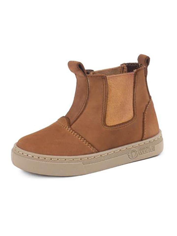 natural world Leder-Chelsea-Boots in Hellbraun günstig kaufen
