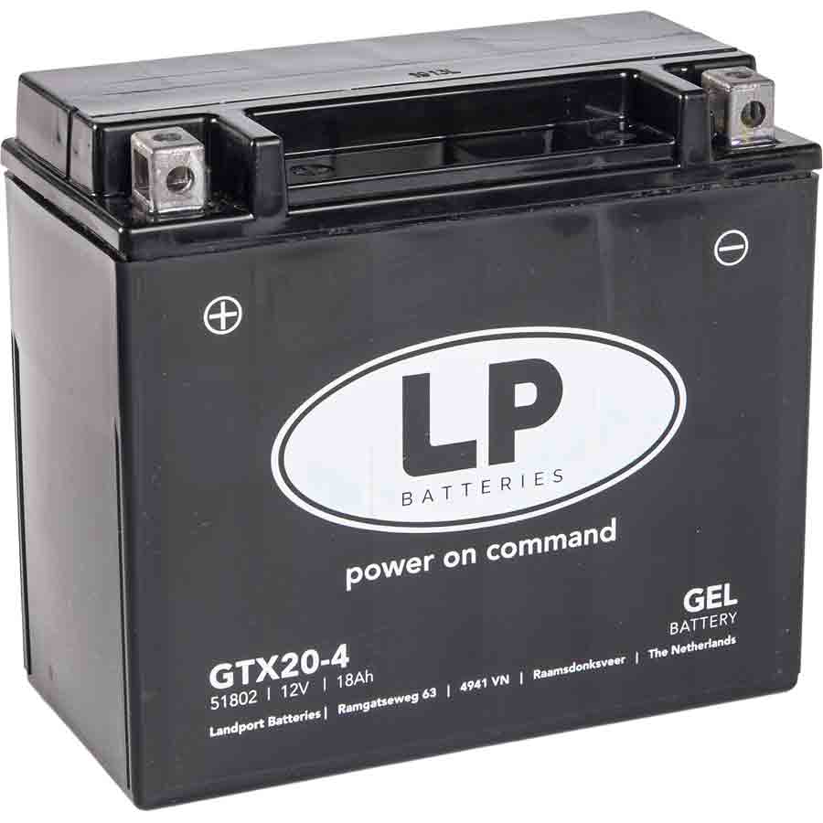Landport GTX20-BS GEL Motorrad Batterie, 12 V 18 AH - ATU