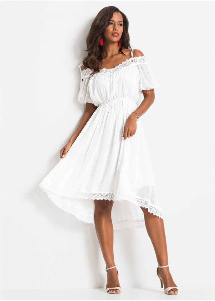 Cold-Shoulder-Kleid mit Spitze