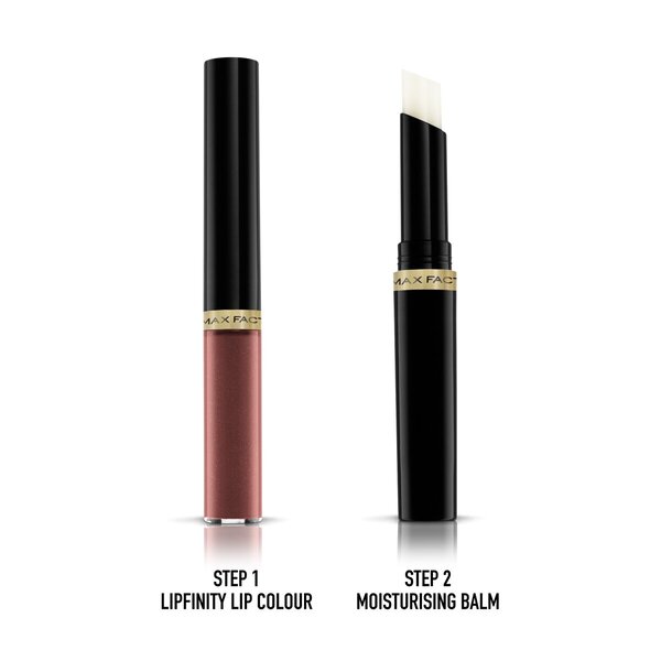 Batom Max Factor Lipfinity Lip Colour 350 Essential Brown de longa duração em 2 etapas, 2,3ml