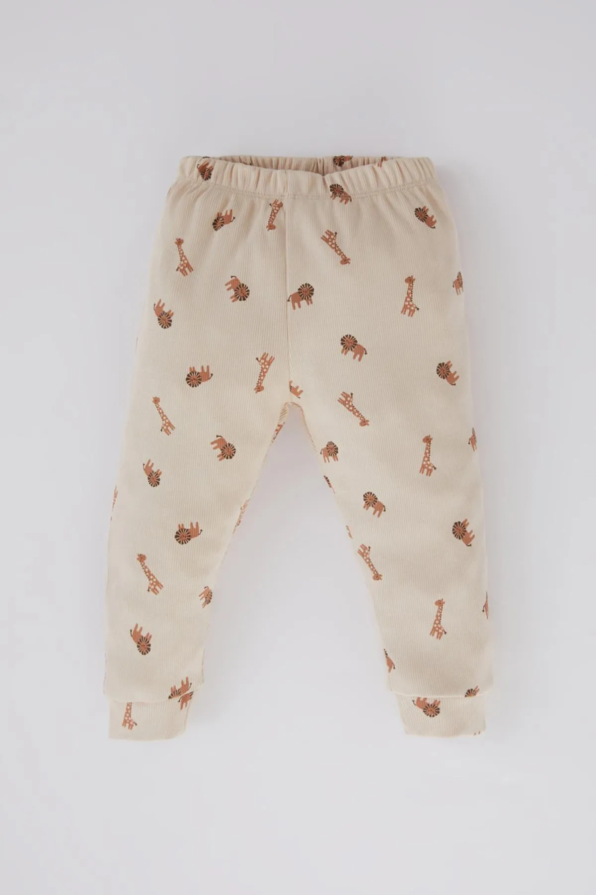 DeFacto  Pyjama-Set für Babys und Jungen mit Safari-Print, langärmlig, geripptes Unterhemd B7733a524sp