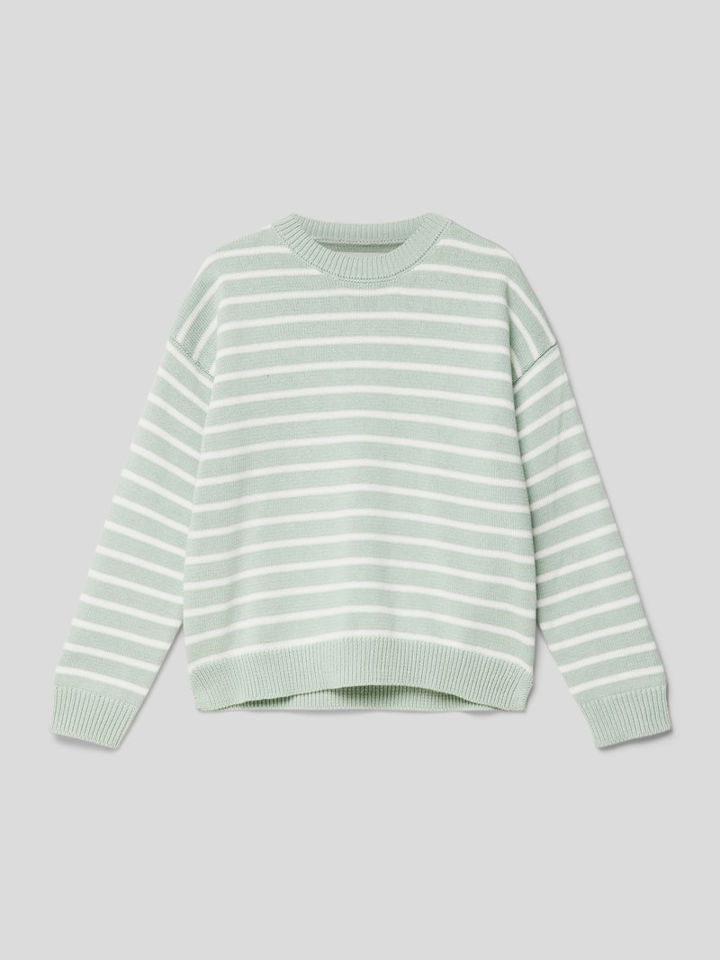 Strickpullover mit Streifenmuster Modell 'bonnie' in mint