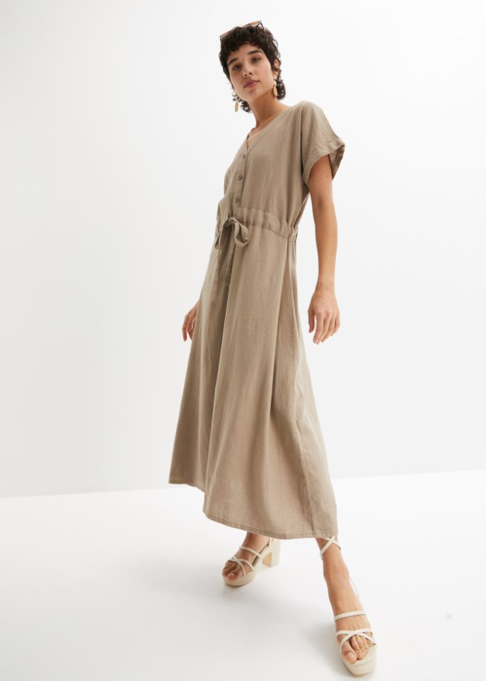 Kleid aus Leinenmischung