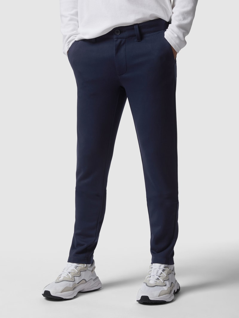 Chino mit Stretch-Anteil in dunkelblau