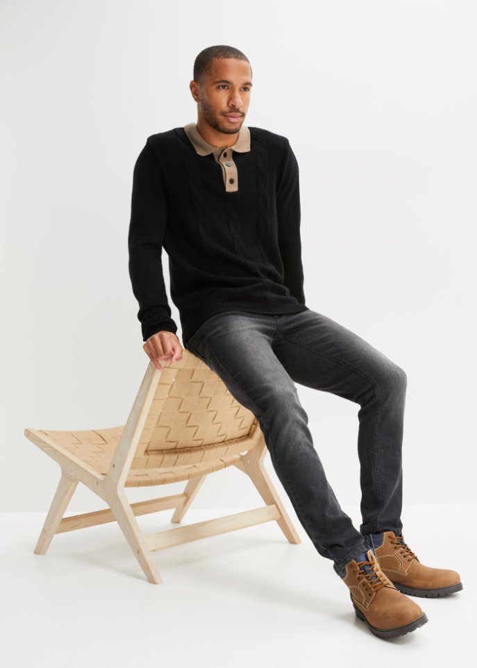 Pullover mit Polokragen