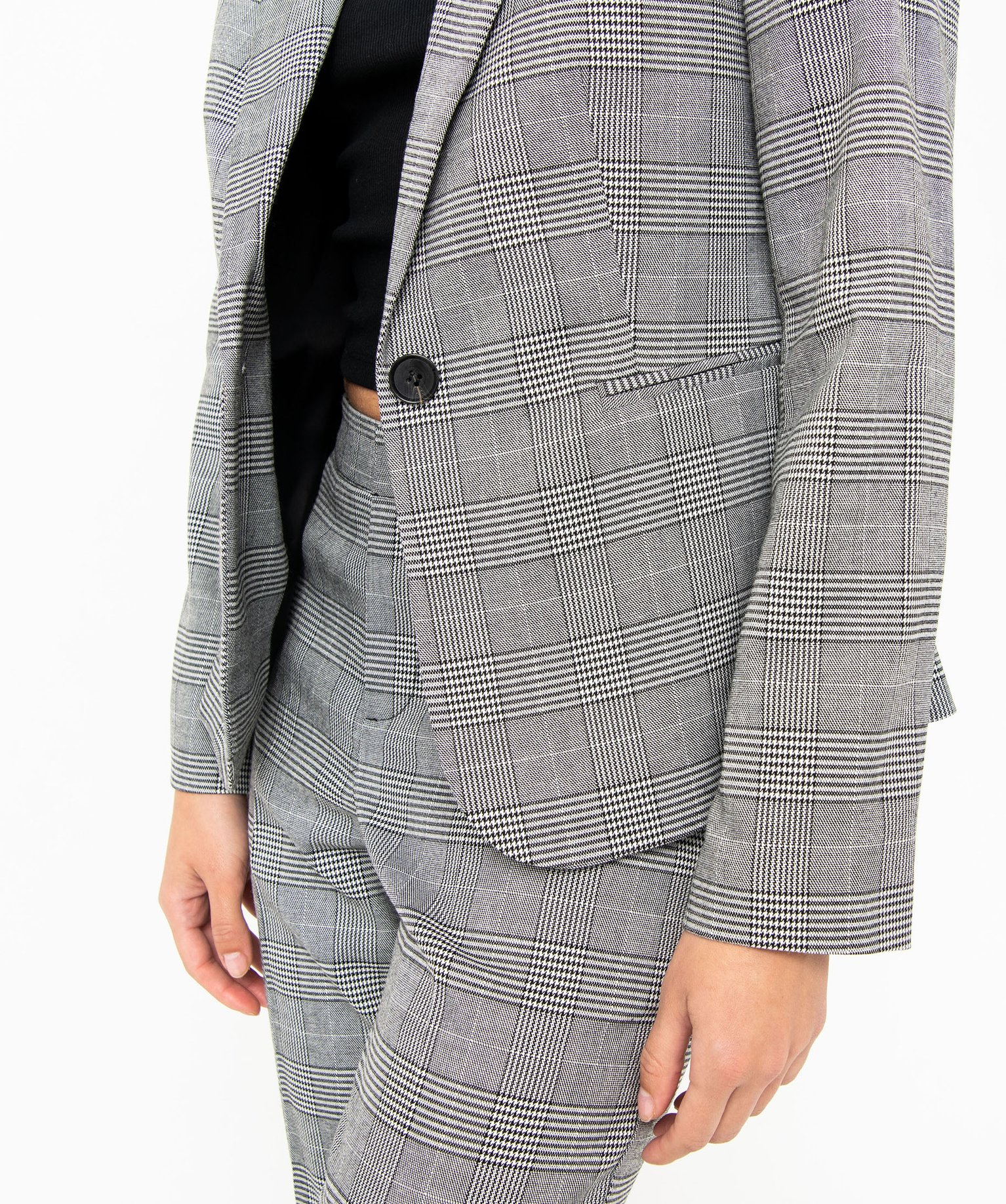 Veste de tailleur à motif Prince de Galles femme carreaux | GEMO