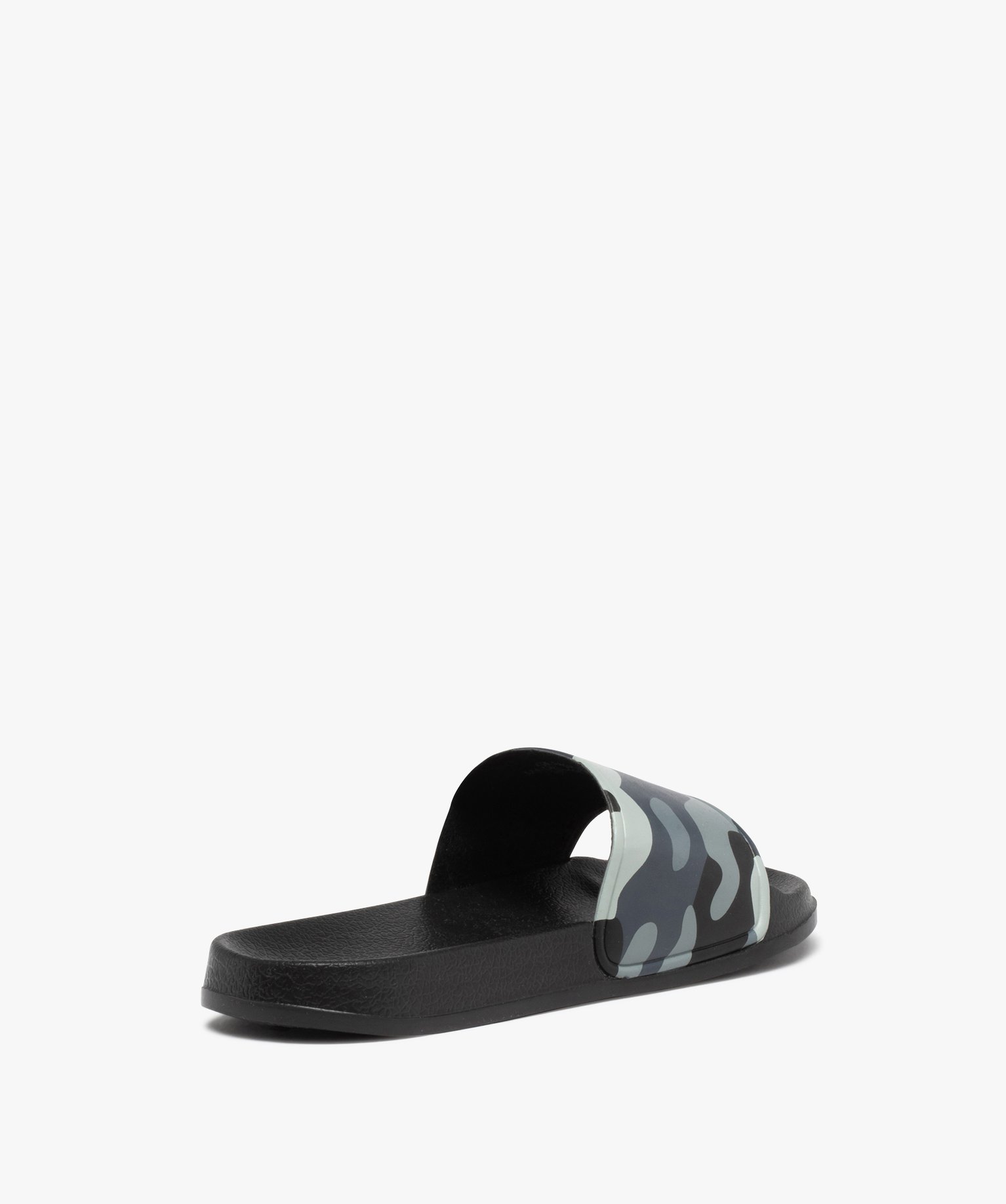 Mules de piscine Garçon à bandeau camouflage gris | GEMO