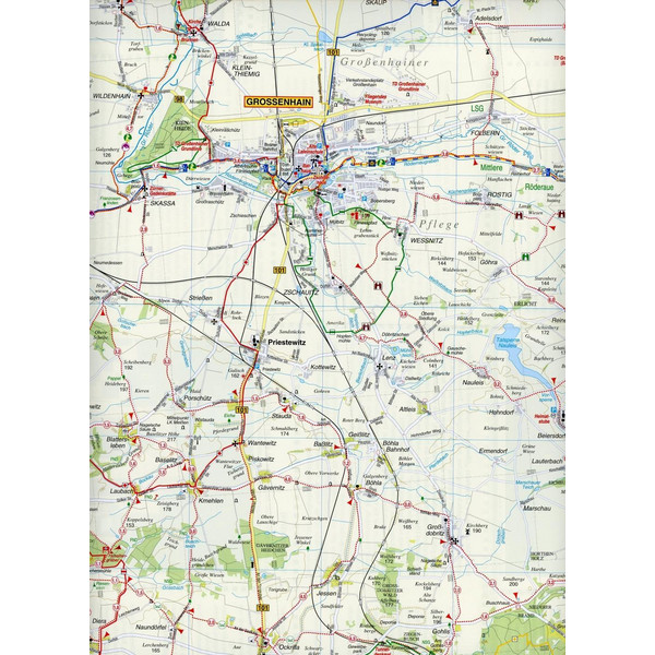 Lauchhammer, Großenhain und Umgebung 1 : 50 000 - Wanderkarte
