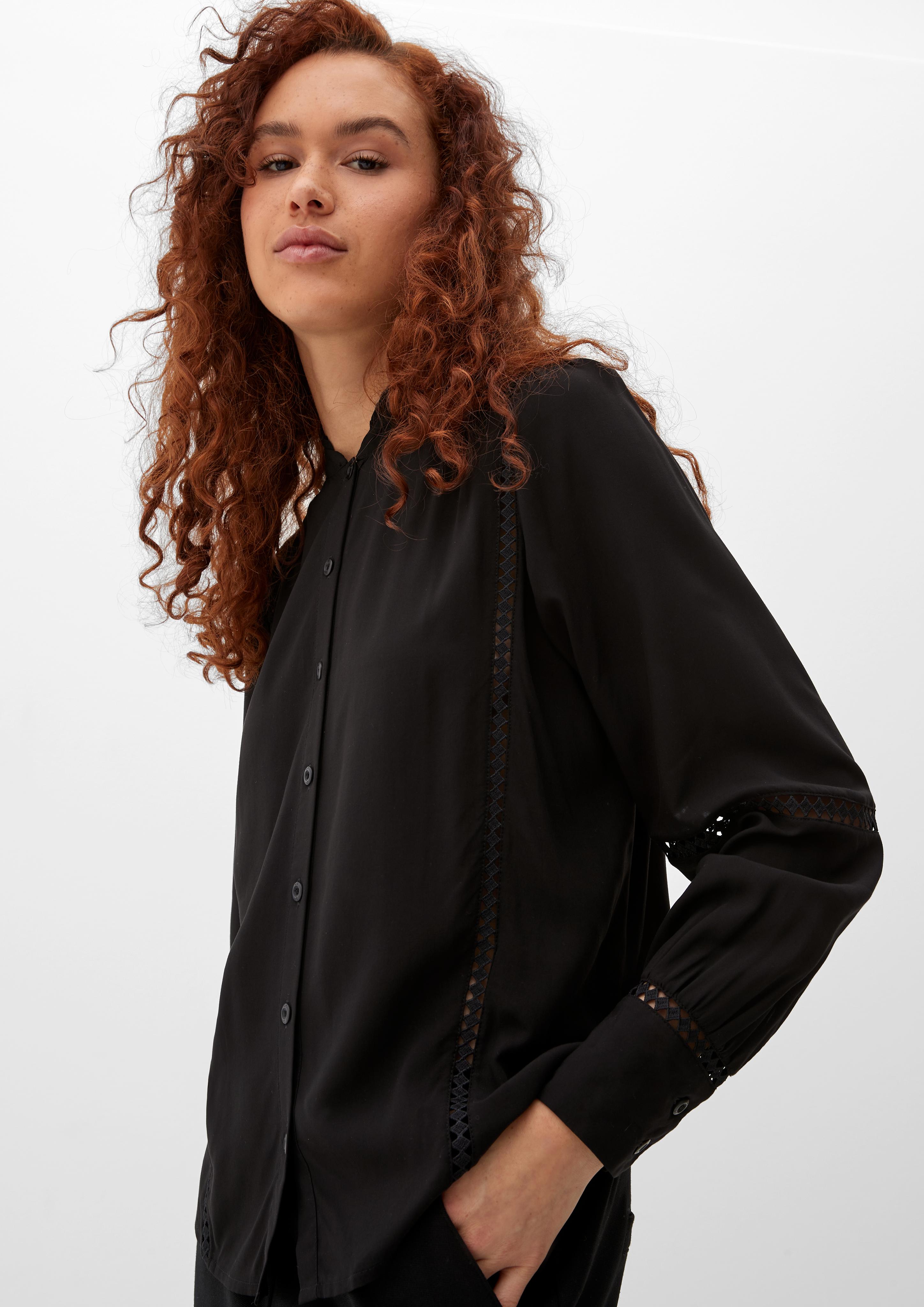 Viskosebluse mit Lochstickerei  2124591-9999