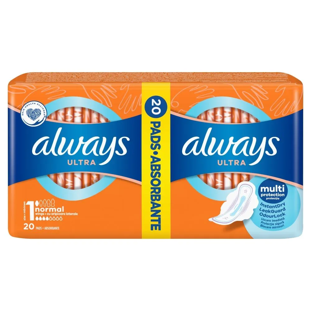 „Always Ultra Thin“ higieniniai įklotai, 20 vnt.