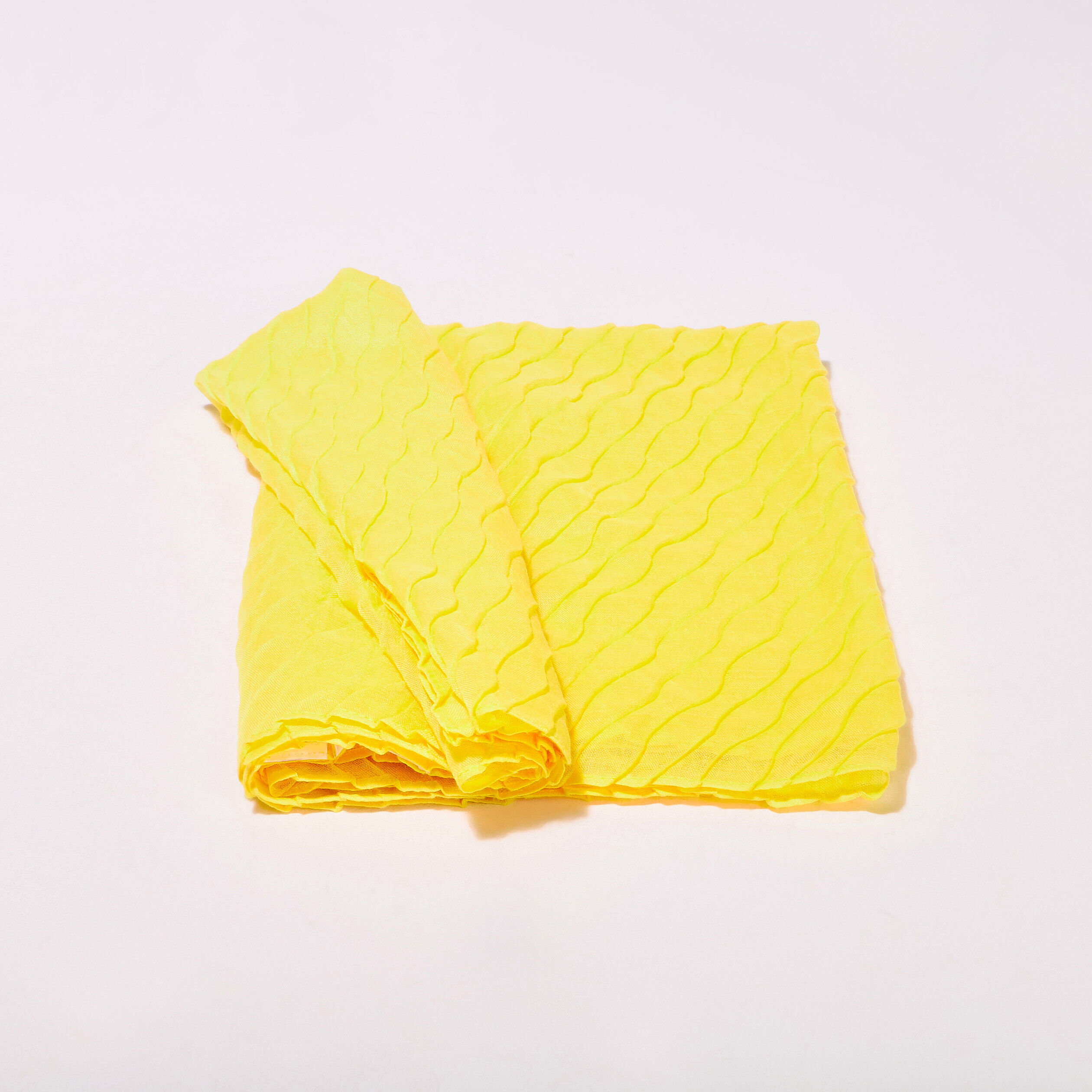 Foulard plissé jaune pastel femme | Cache Cache