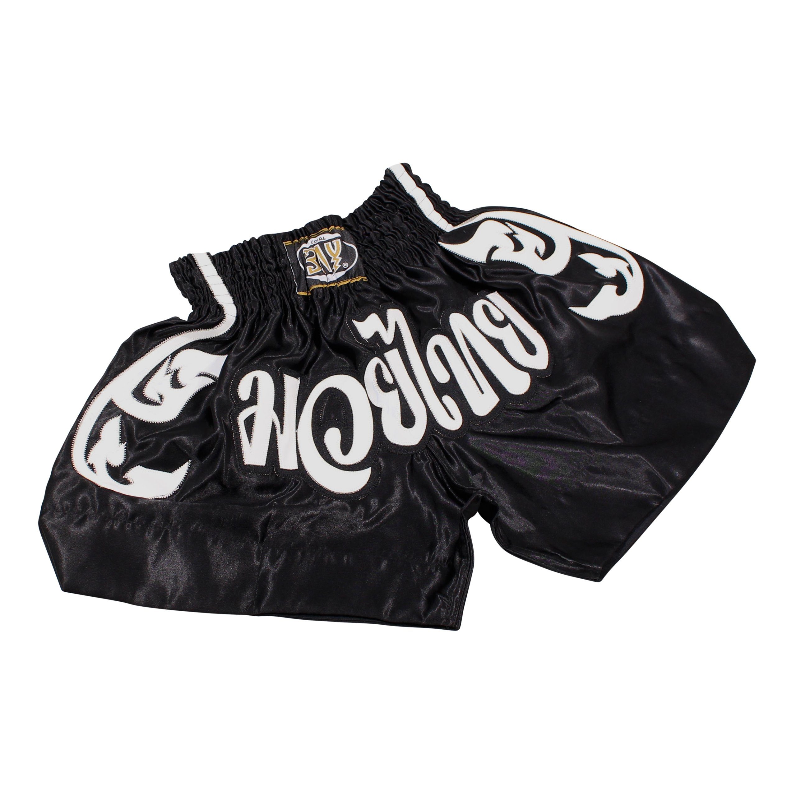 BAY-Sports Sporthose Muay Thai Kick Hose Shorts Thaiboxhose Thaiboxen MMA kurz Kickboxen (aufwendig verarbeitet, traditionell) Laser Cut Style, edel im Look