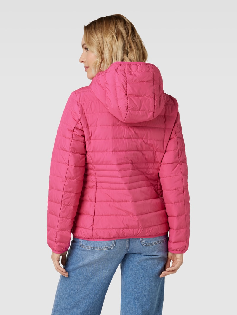 Daunenjacke mit Kapuze in pink