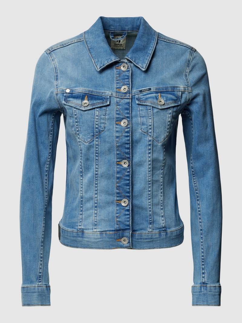 Jeansjacke mit Brusttaschen Modell 'SOFIA' in hellblau