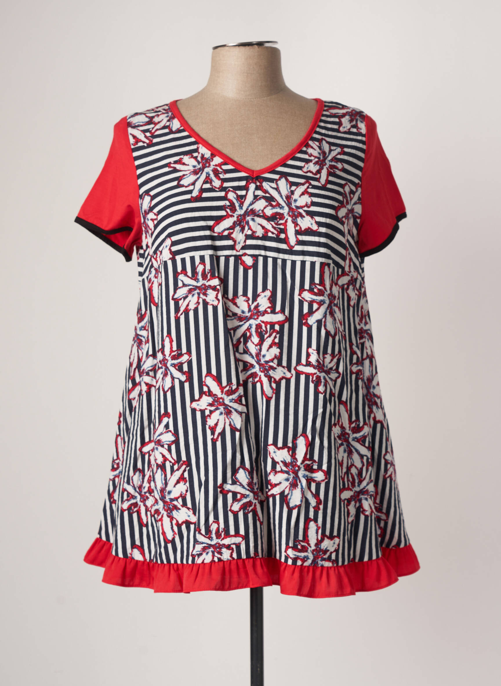 Poupee Chic Tuniquemanchecourte Femme couleur bleu