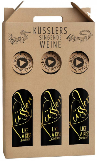 2021 Singender Weihnachtswein im 3er-Geschenkkarton rot trocken - Winzerhof Küssler