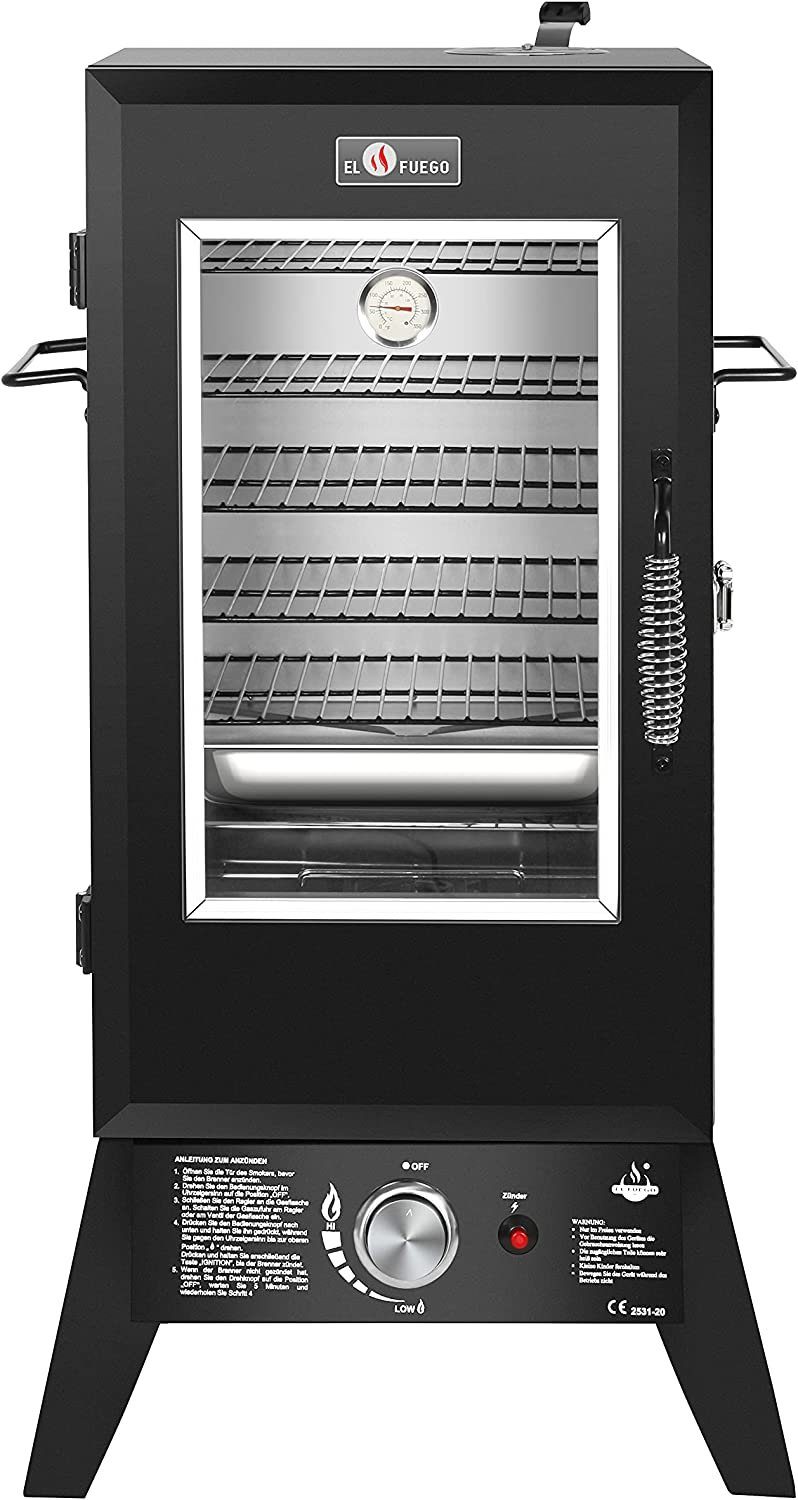 El Fuego Gas-Räucherofen GASSMOKER PORTLAND W XL, Sichtfenster