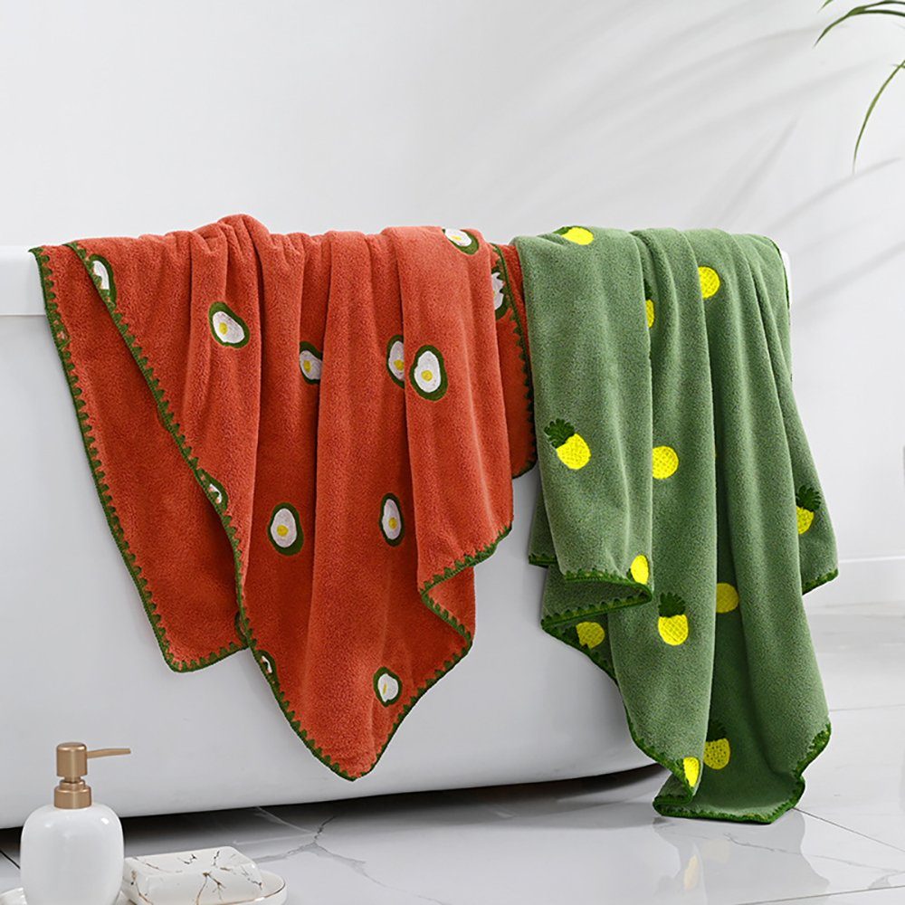 SCOHOME Saunatuch 70*140cm Saunatuch verdickt Besticktes Badetuch, Weich und bequem, Geeignet für Männer und Frauen