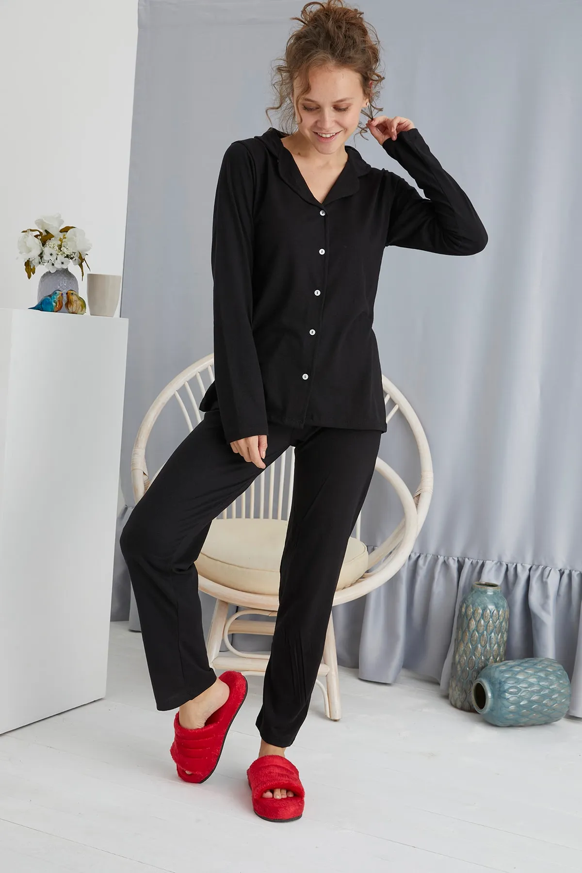 STRAWBERRY  Pyjama-Set mit Knöpfen