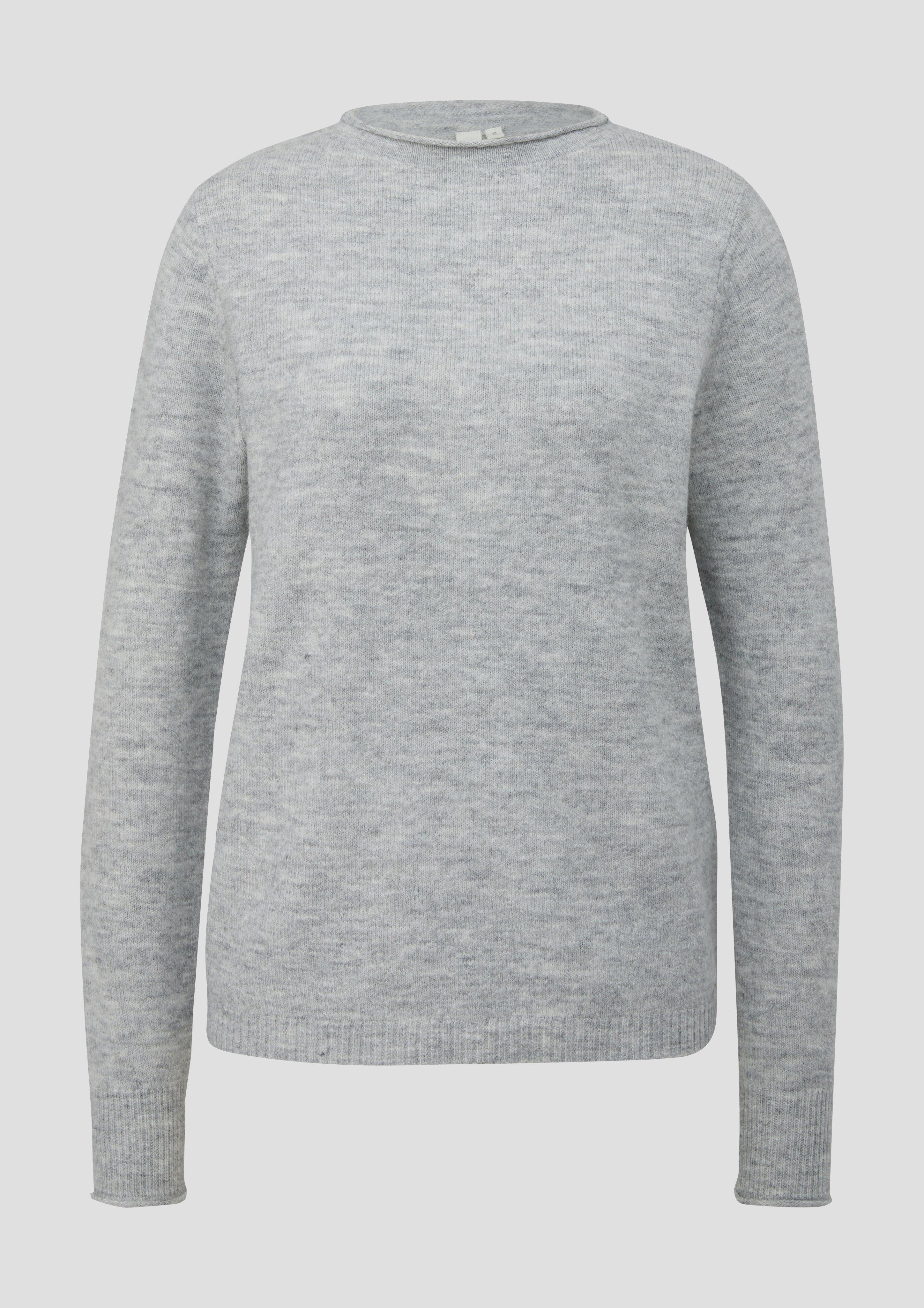Strickpullover mit Rollsaumblende  2142393-9400
