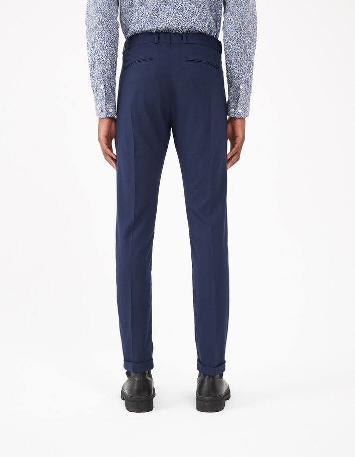 Pantalon de costume SLIM indigo tissu fantaisie Homme
