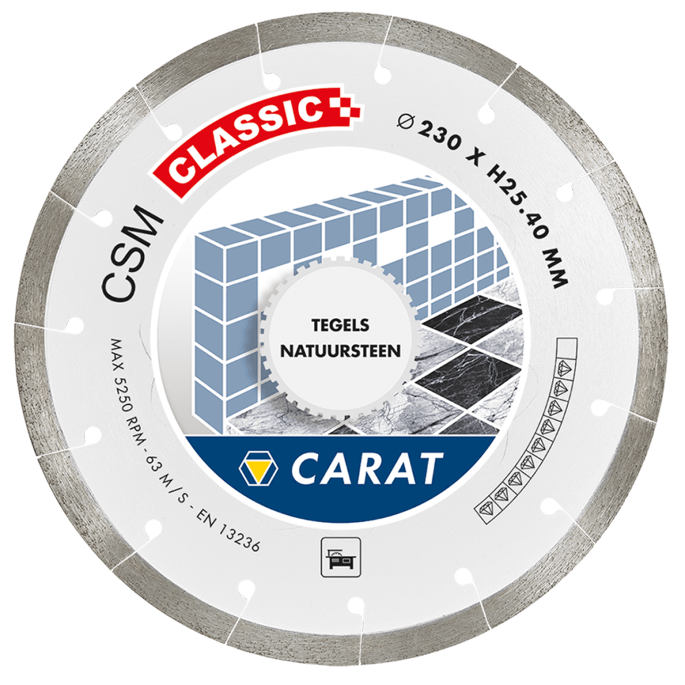 Carat CSMC230400 timanttisahanterä laatoille CSM CLASSIC 230x25.4MM