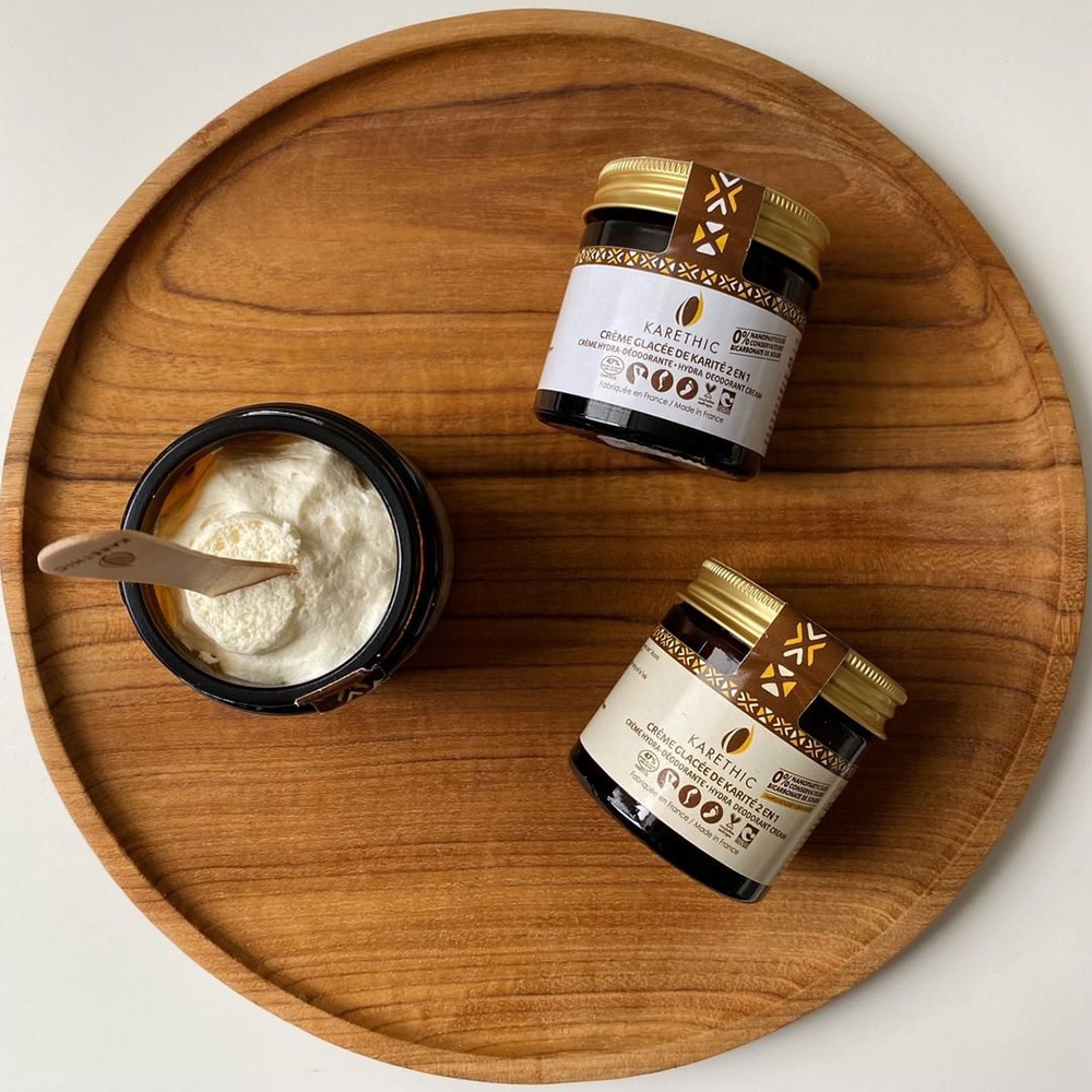KARETHIC Crème glacée de Karité 2-en-1 Hydra Déodorante Crème hydratante déodorante