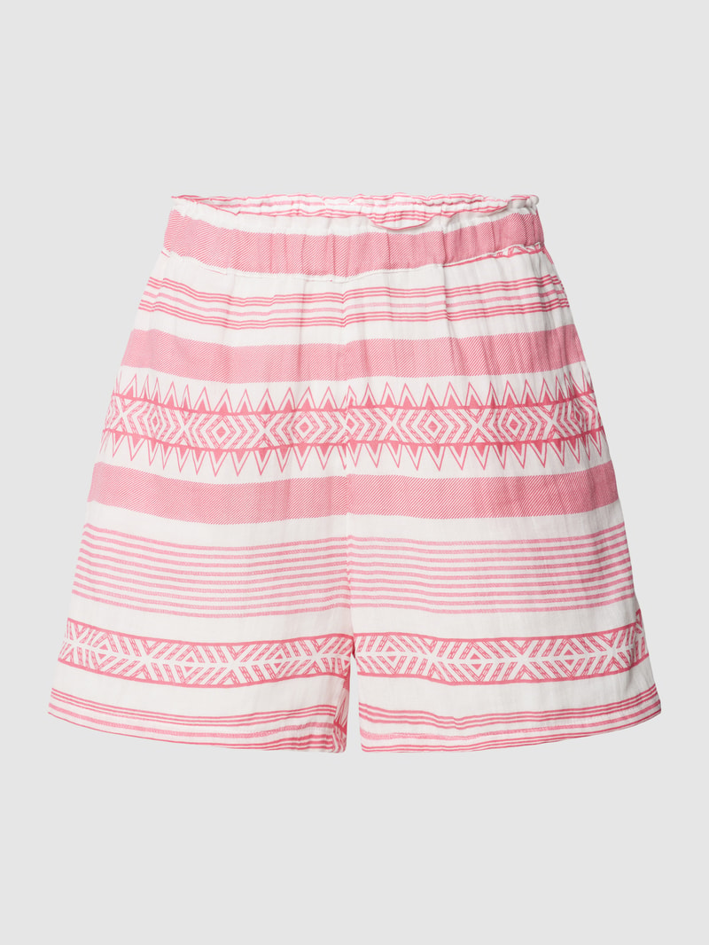 Shorts mit Streifenmuster Modell 'NORA' in pink