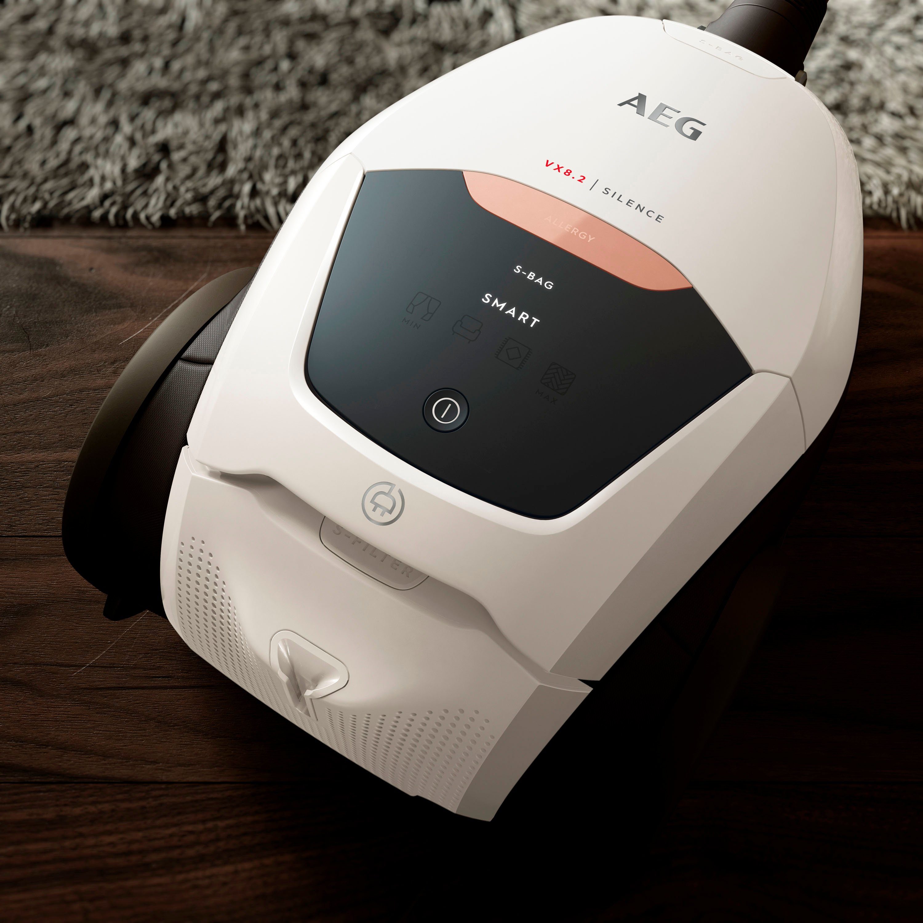 AEG Bodenstaubsauger VX82-1-ALR, 600 W, mit Beutel, autom. Saugkraftregulierung, extrem leise auch auf Teppich