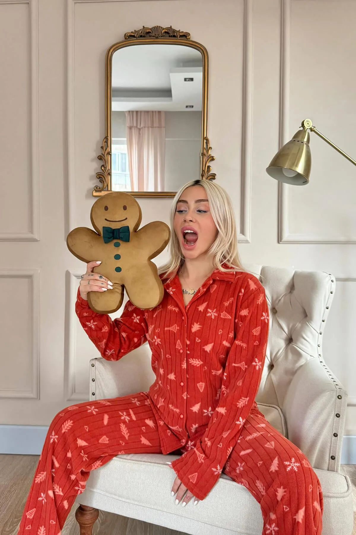 Pijamaevi  Pyjama set - Orange - Print