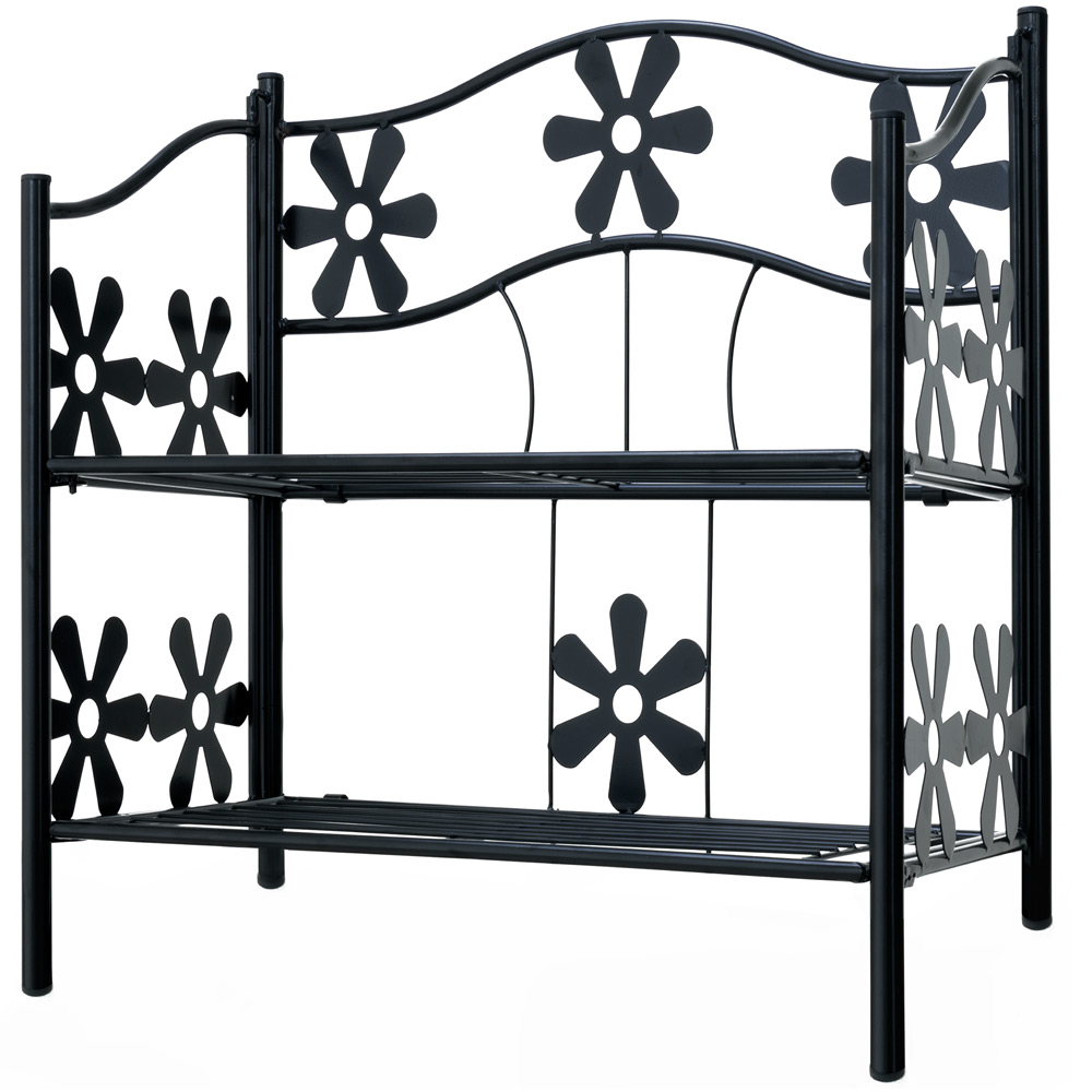 Casaria Eisenregal 2 Böden 60x50x30 cm schwarz
