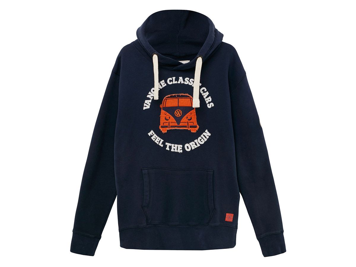 Van One Bulli Freundschaft Navy Orange Hoodie